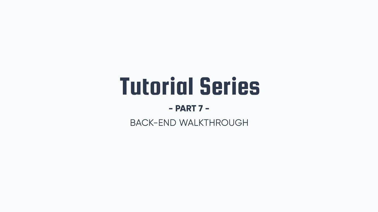 Tour of the backend interface / order management